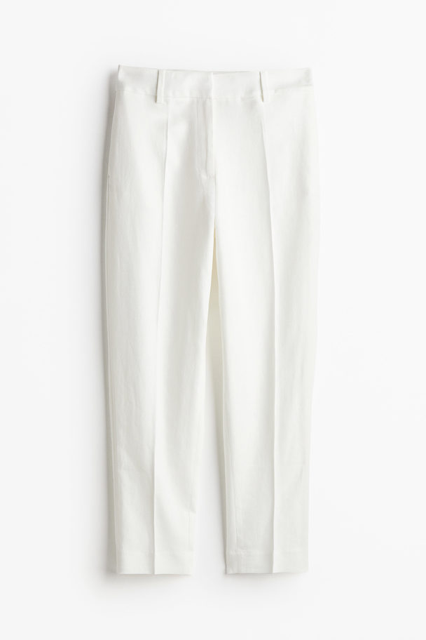 H&M Bukser I Hørblanding Hvid