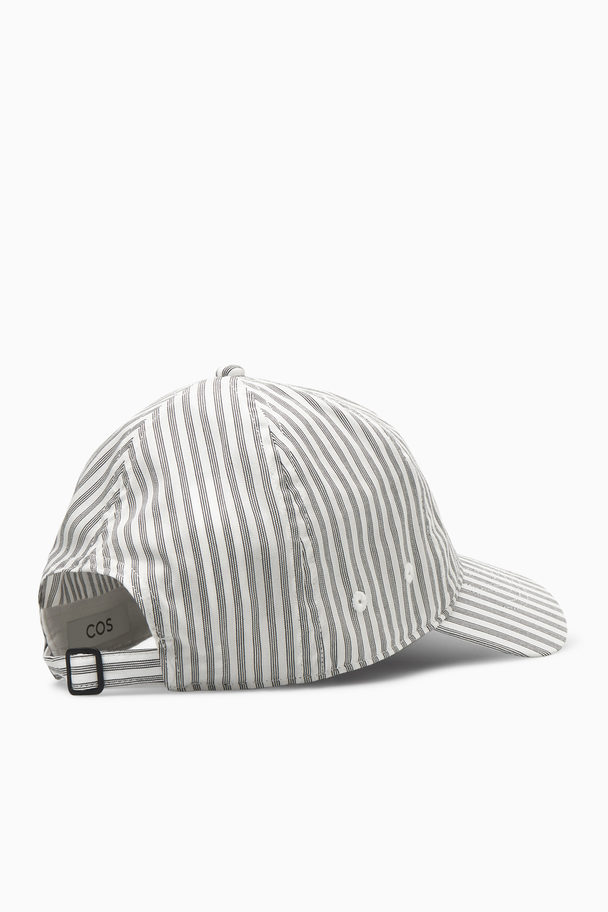 COS Striped Baseball Cap White / Striped
