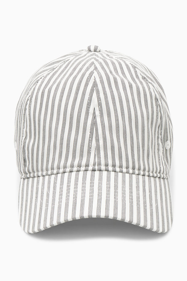 COS Striped Baseball Cap White / Striped