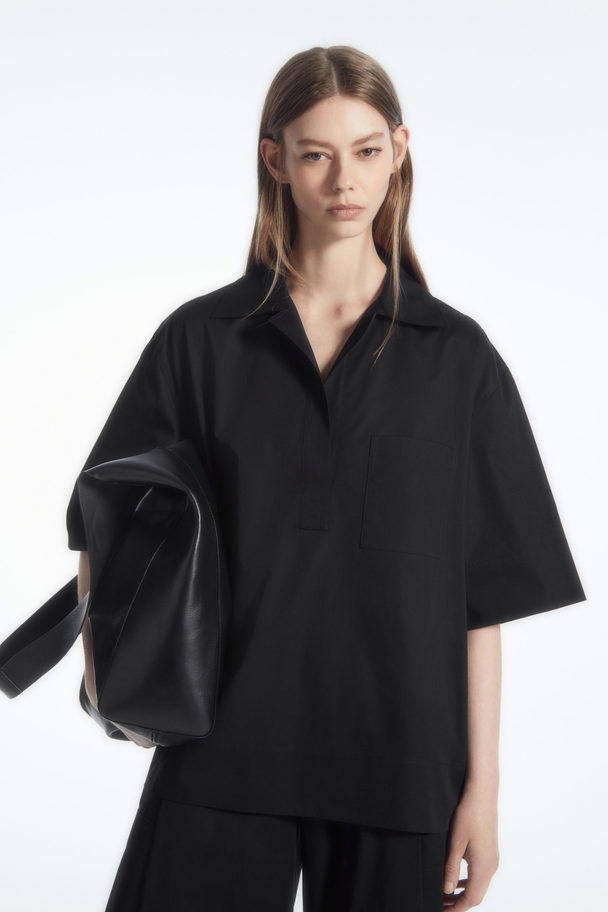 COS Short-sleeved Resort Shirt Black