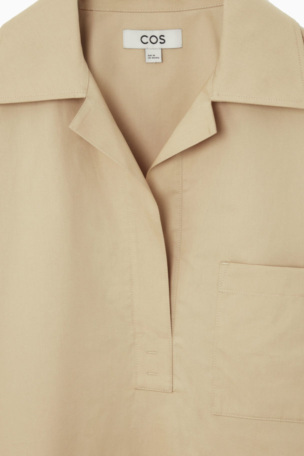 COS Short-sleeved Resort Shirt Beige