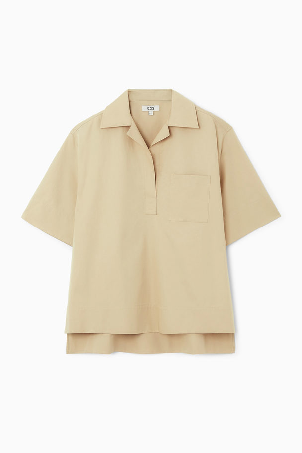 COS Short-sleeved Resort Shirt Beige