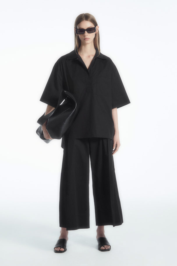 COS Short-sleeved Resort Shirt Black