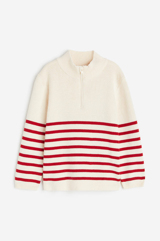 H&M Zip-top Jumper Red/striped
