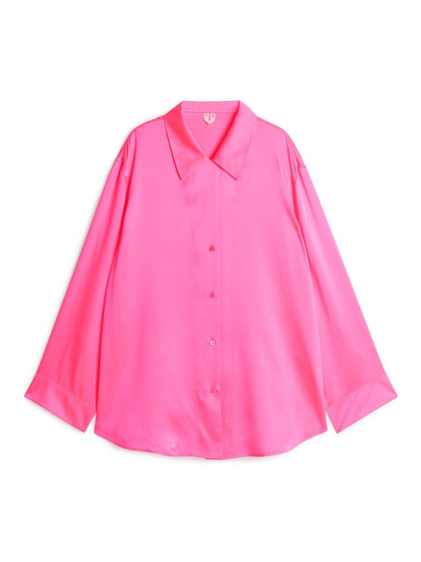 ARKET Silkeskjorte Pink