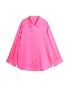Silkeskjorte Pink