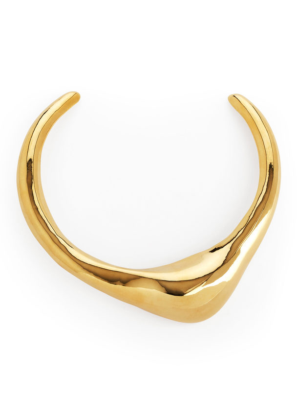 ARKET Skulpturalt Guldpläterat Halsband Guld