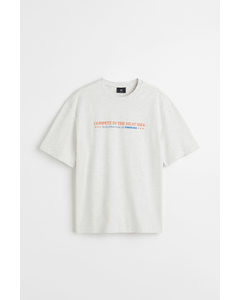 Relaxed Fit T-shirt Light Grey Marl/compete