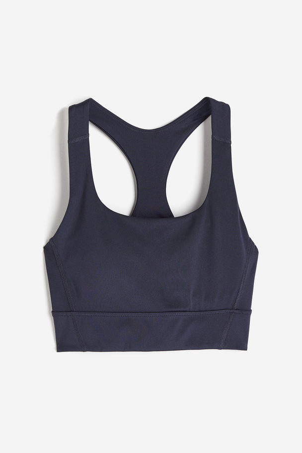 H&M DryMove™ Sport-BH Medium Support Stahlblau