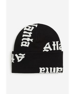 Ribbed Hat Black/atlanta