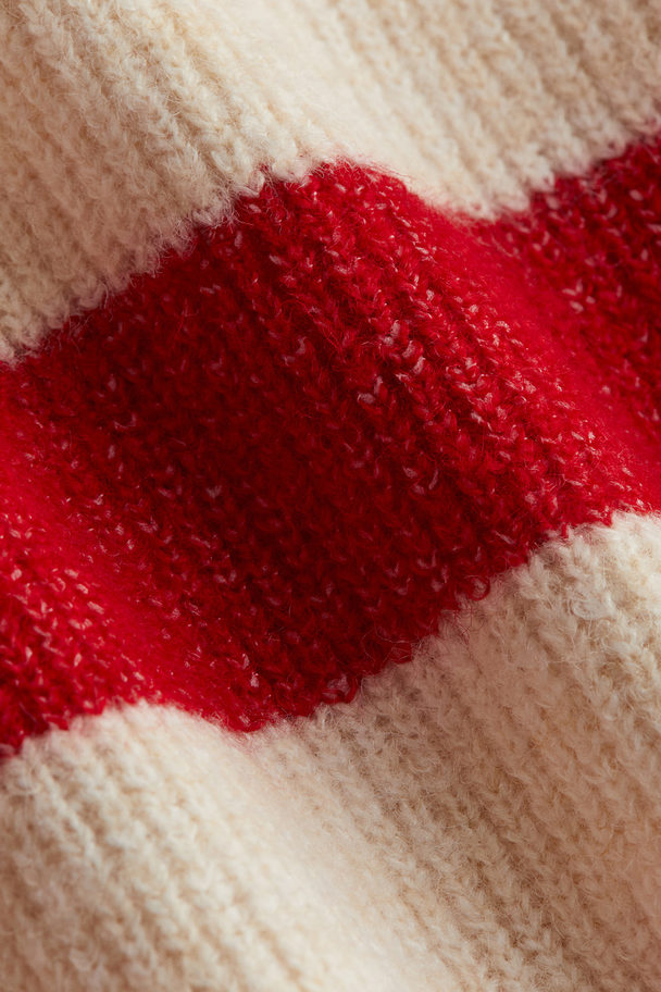 H&M Raglan-sleeved Jumper Red/striped
