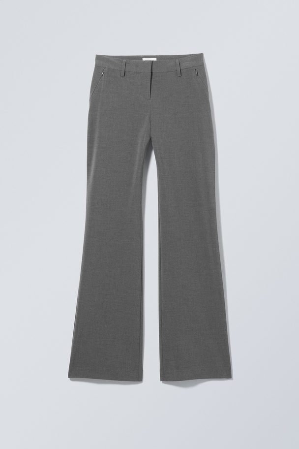 Weekday Kate Flared Suiting Trousers Dark Grey