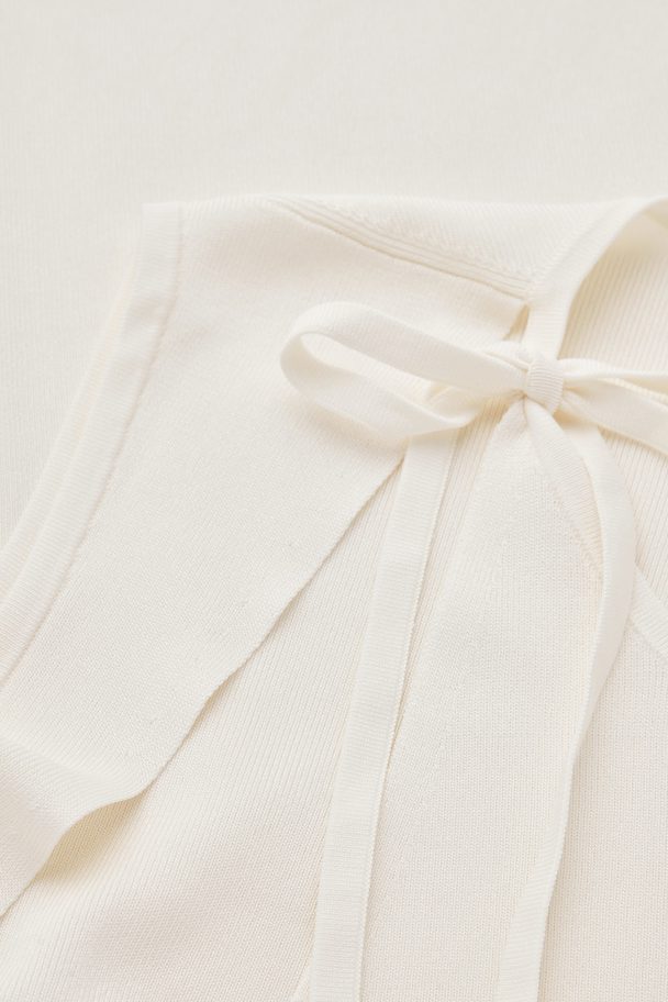 COS Sleeveless Wrap Dress Off-white