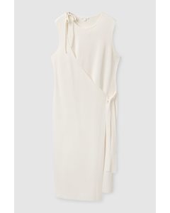 Sleeveless Wrap Dress Off-white