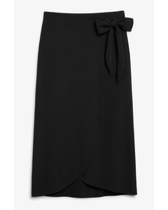 Midi Wrap Skirt Black