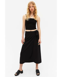 Midi Wrap Skirt Black