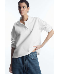 Long-sleeved Polo Shirt White