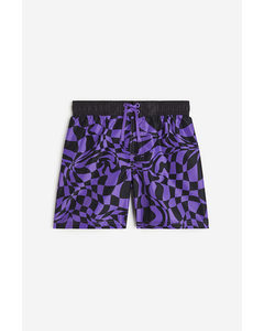 Swim Shorts Purple/checked