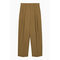 Wide-leg Pleated Wool Trousers Brown
