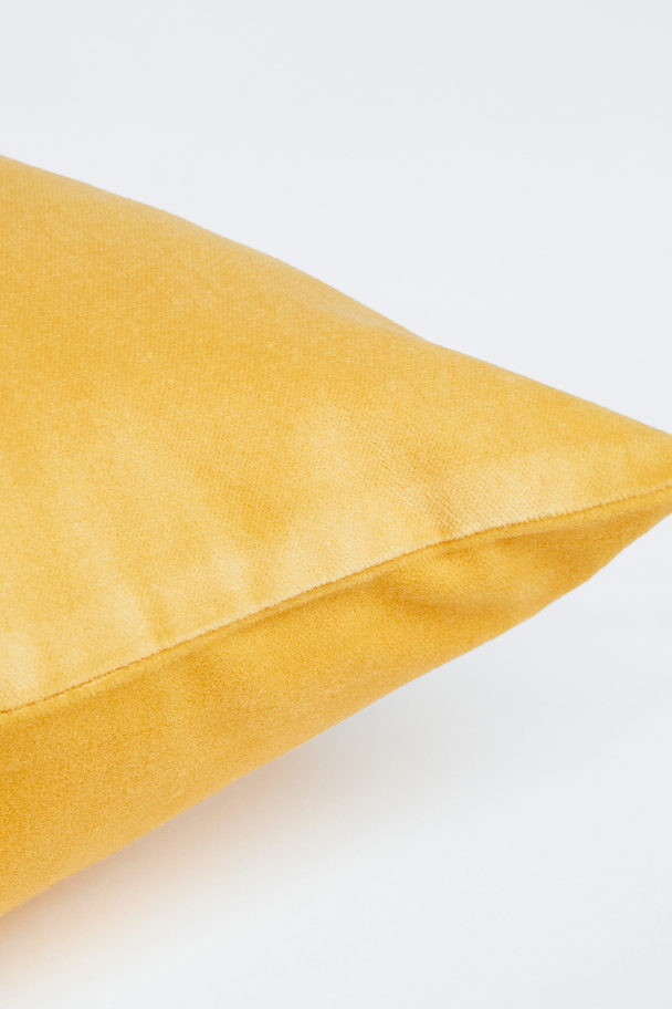 H&M HOME Kissenhülle aus Baumwollsamt Gelb