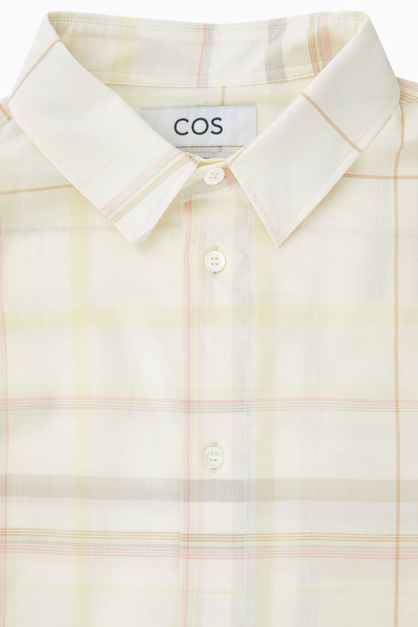 COS Windowpane-checked Shirt Beige / Checked