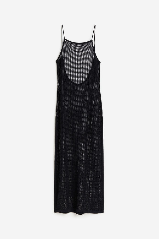 H&M Crochet-look Beach Dress Black