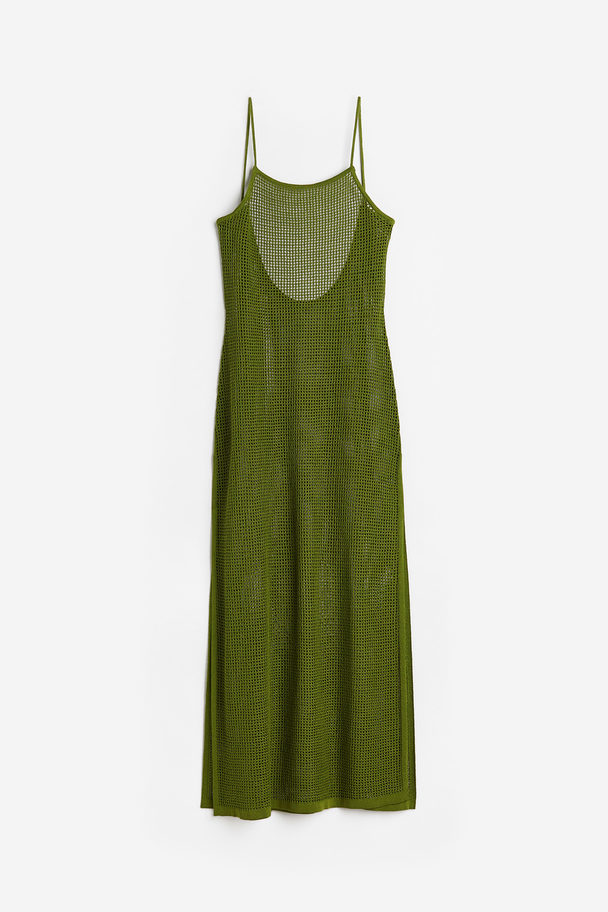 H&M Crochet-look Beach Dress Green