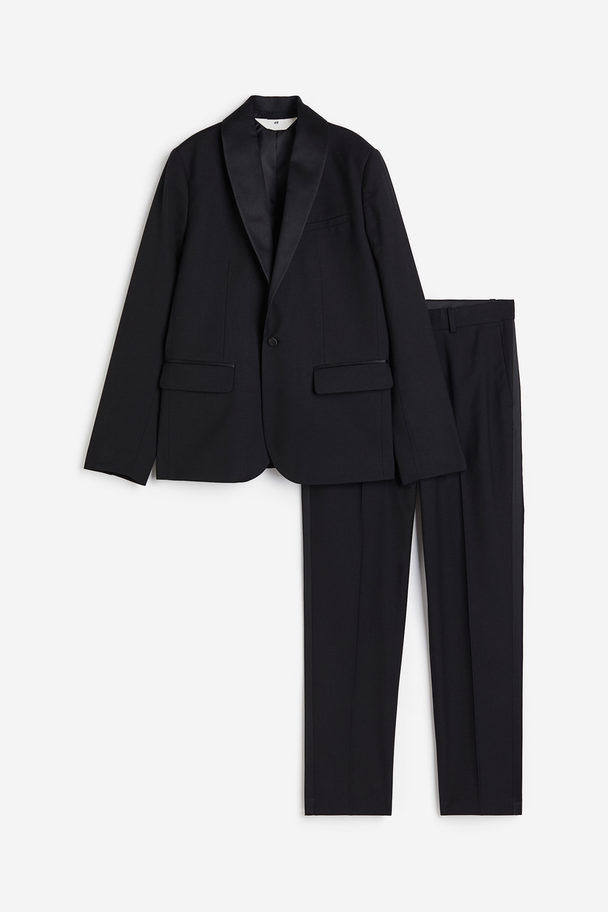 H&M 2-piece Tuxedo Set Black