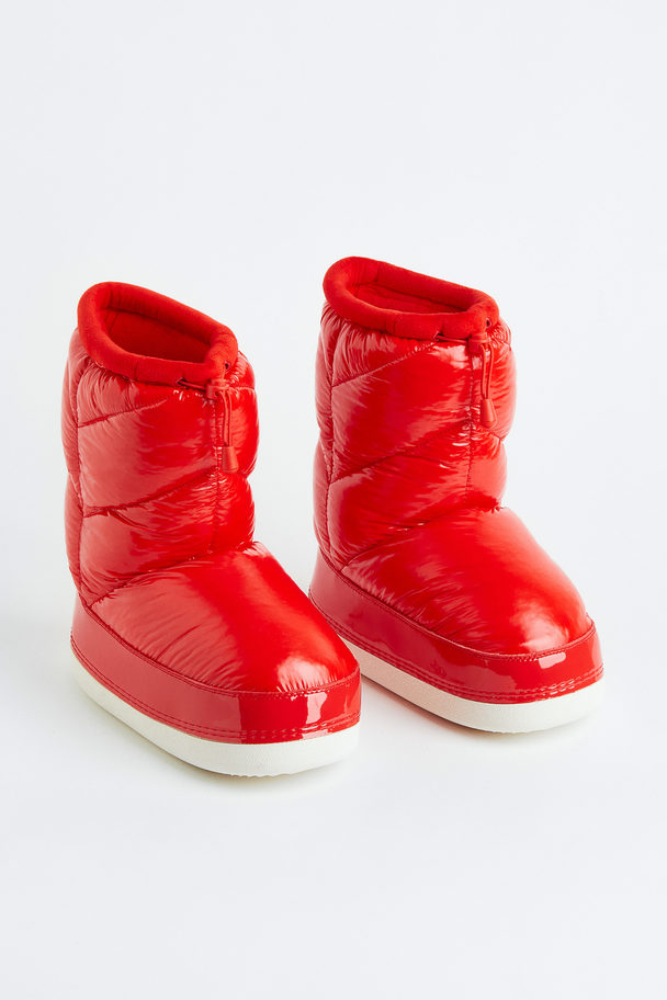 H&M Warm-lined Padded Boots Red
