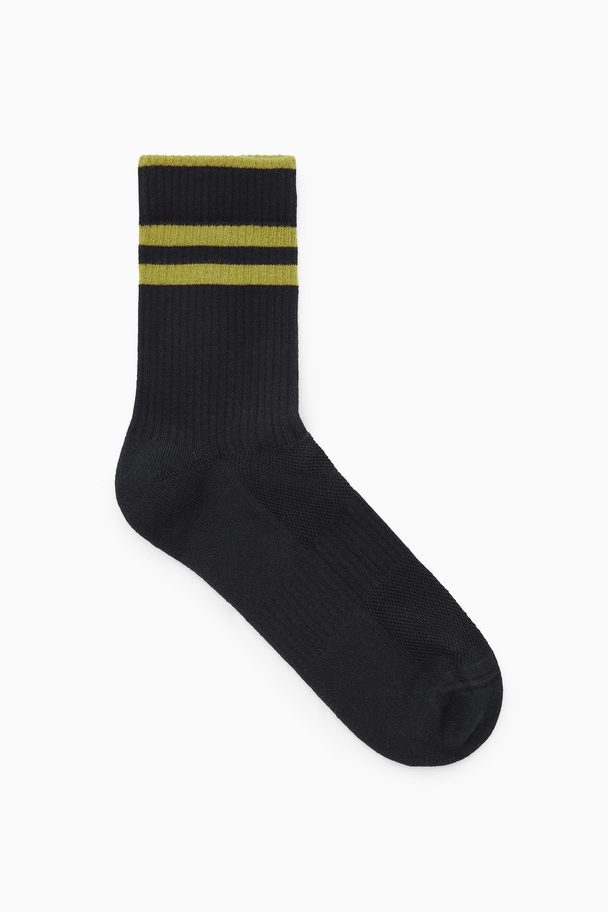 COS Striped Sports Socks Navy / Striped