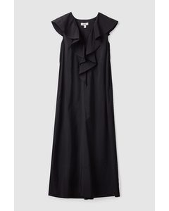 Ruffled Maxi Dress Black