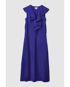 Ruffled Maxi Dress Blue