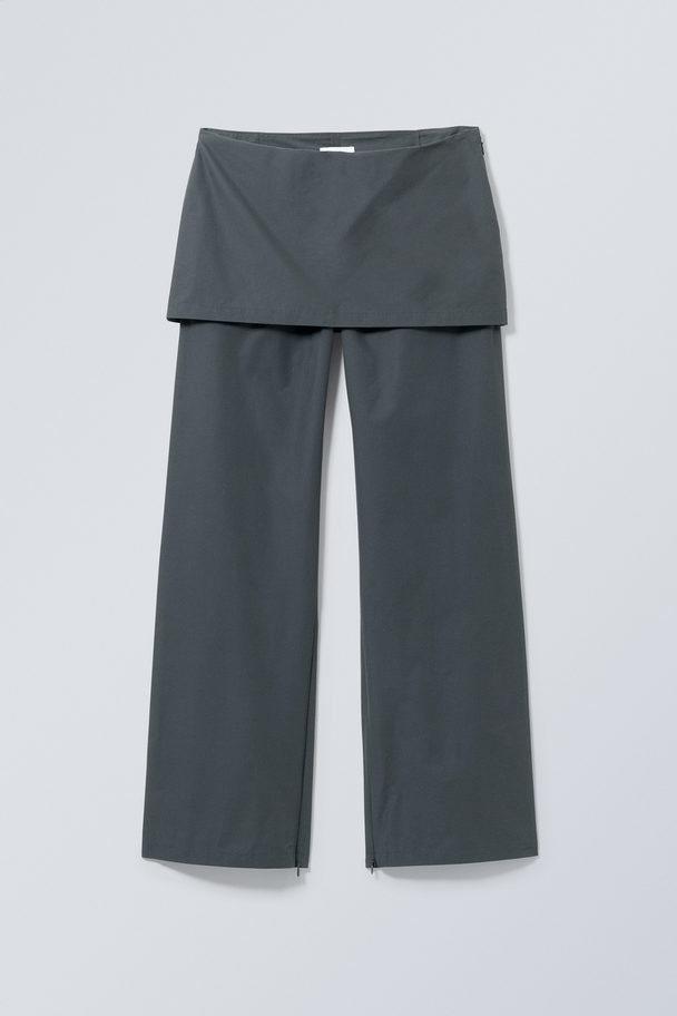 Weekday Alia Skirt Trousers Dark Grey