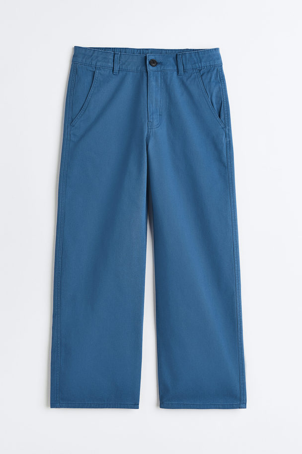 H&M Chino - Baggy Fit Blauw