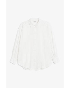 White Seersucker Shirt White Stripes