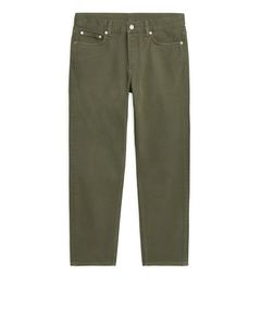 REGULAR Cropped Overdyed Jeans Khaki Green