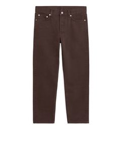 REGULAR Cropped Overdyed Jeans Brown