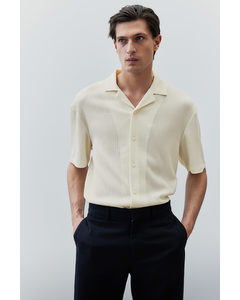 Casual Crinkle-overhemd - Regular Fit Wit
