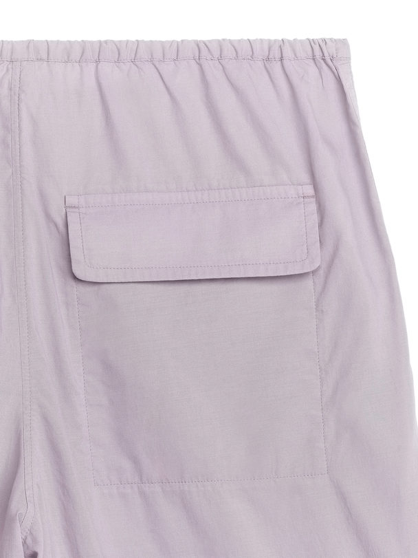 ARKET Lyocell Blend Cargo Trousers Lilac