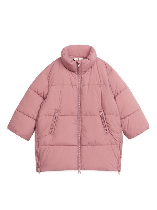 ARKET Mid-length Puffer Coat Dusty Pink