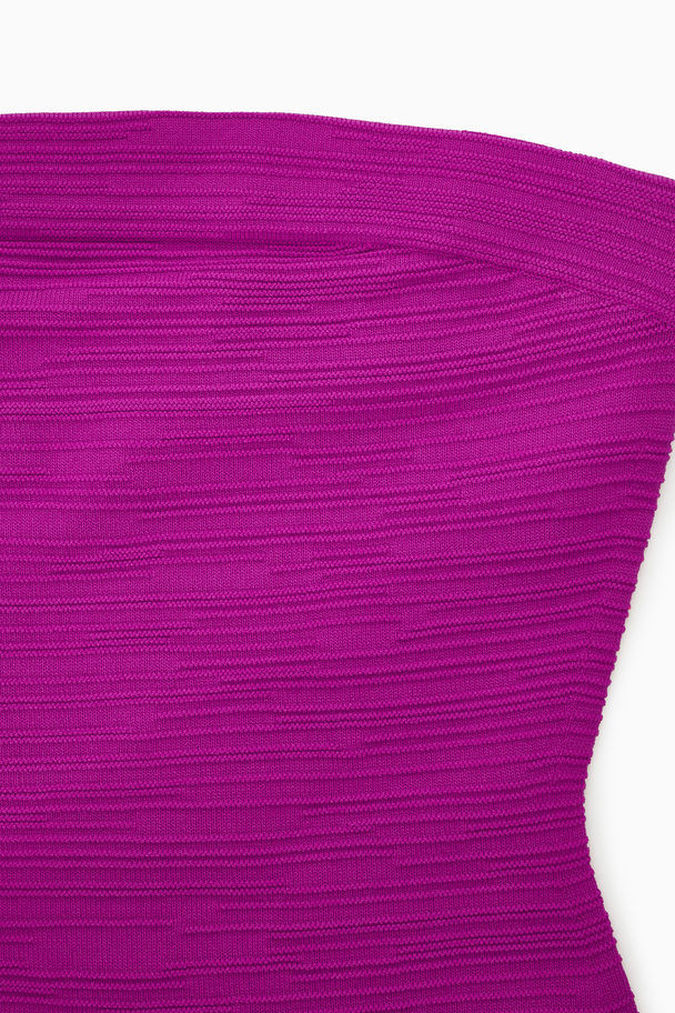 COS Textured Bandeau Top Purple