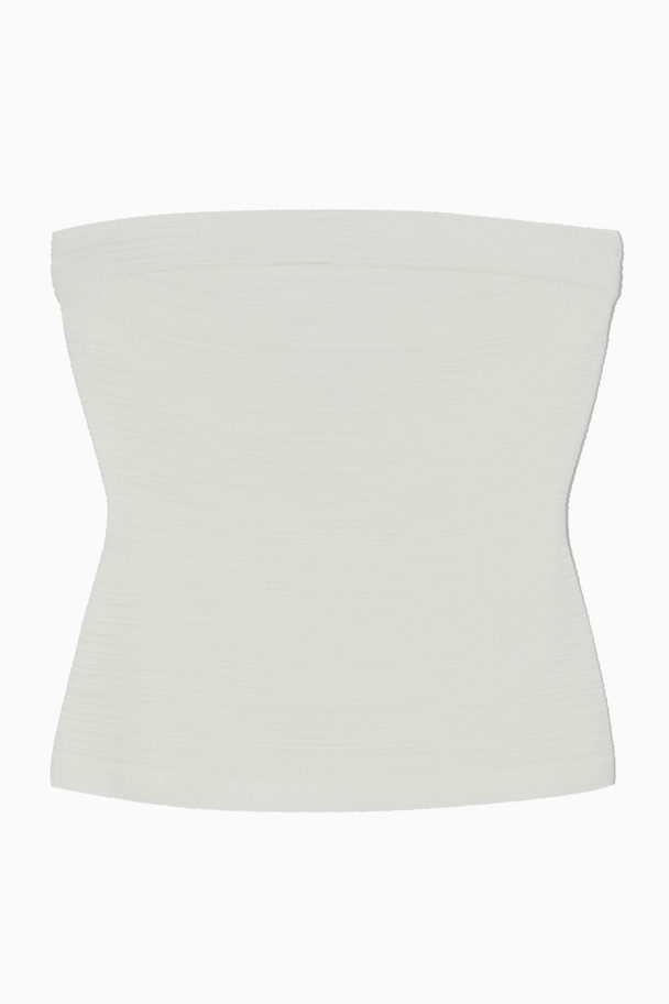 COS Textured Bandeau Top White