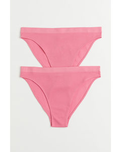 H&m+ 2 Seamless Slips - Bikinimodel Roze
