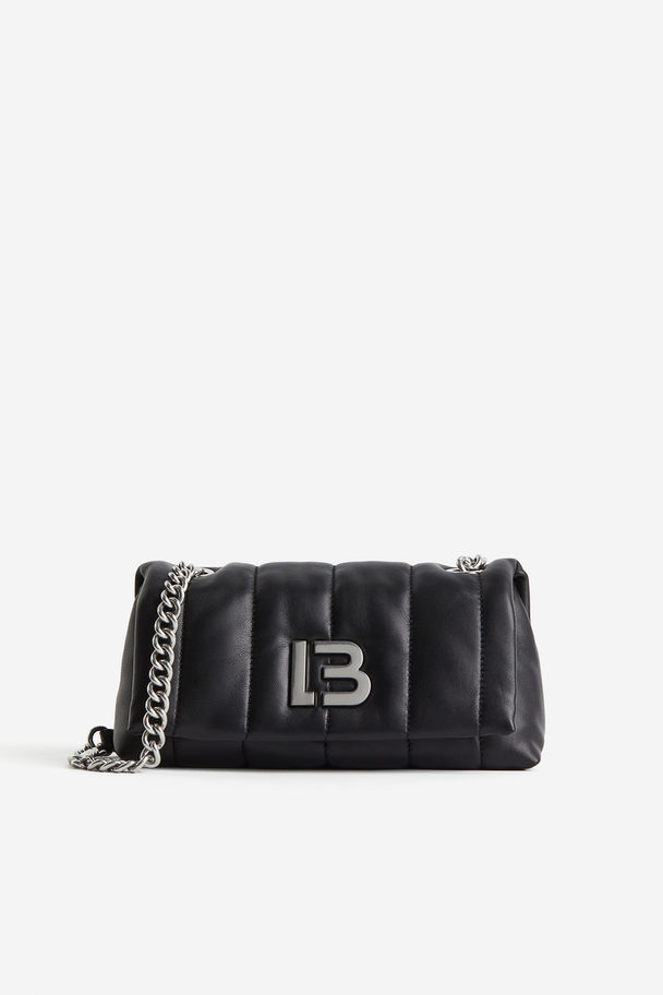 BIMBA Y LOLA Leather Flap Bag Svart