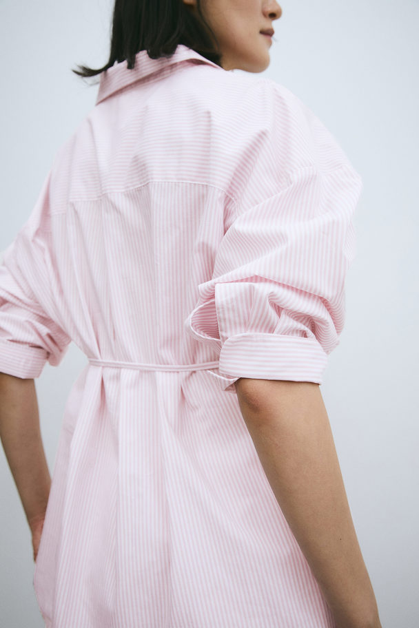 H&M Mama Before & After Cotton Pyjamas Light Pink/striped