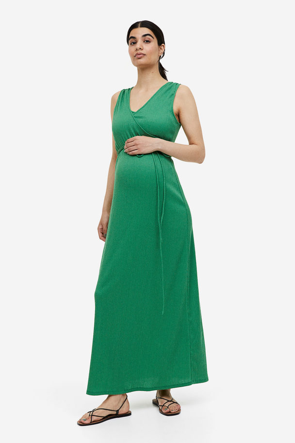 H&M Mama Before & After Pregnancy/nursing Dress Green
