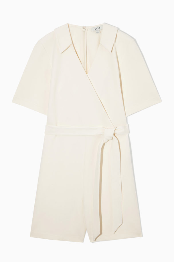 COS Wrap-effect Playsuit White