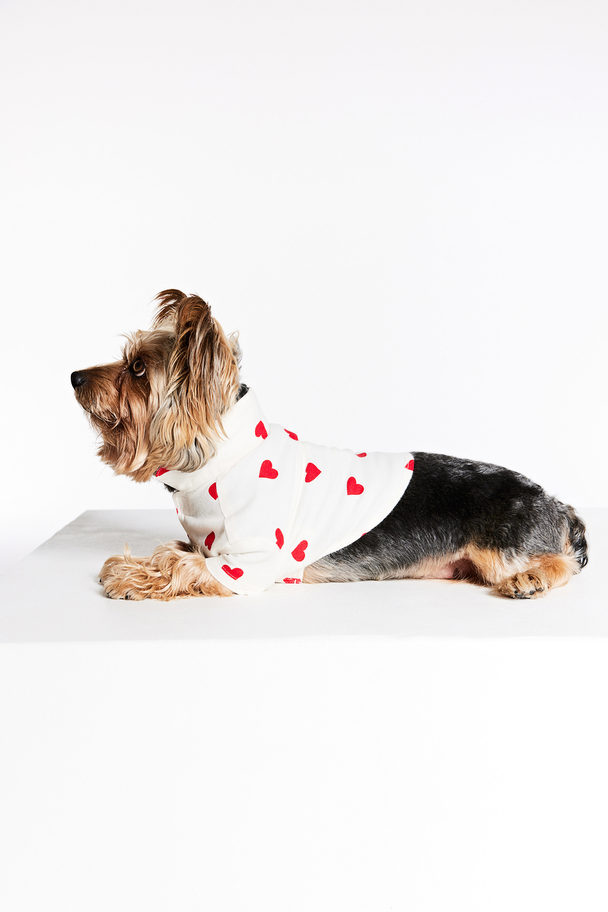 H&M Hundeskjorte Hvit/hjerter