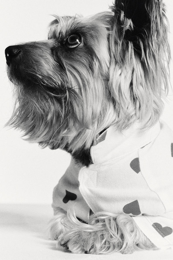 H&M Dog Shirt White/hearts