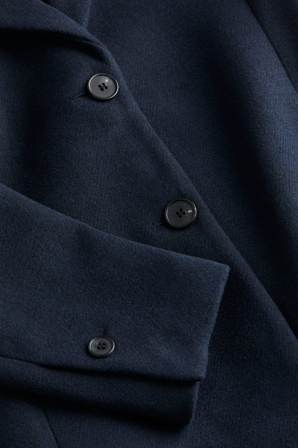 H&M Einreihiger Mantel Marineblau